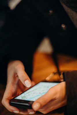 Google Maps open on a phone