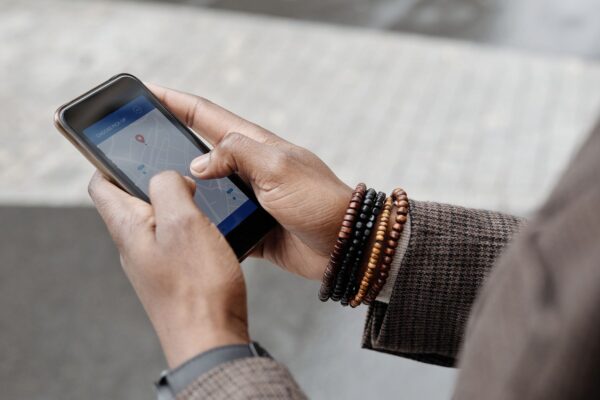 Person searching on a phone